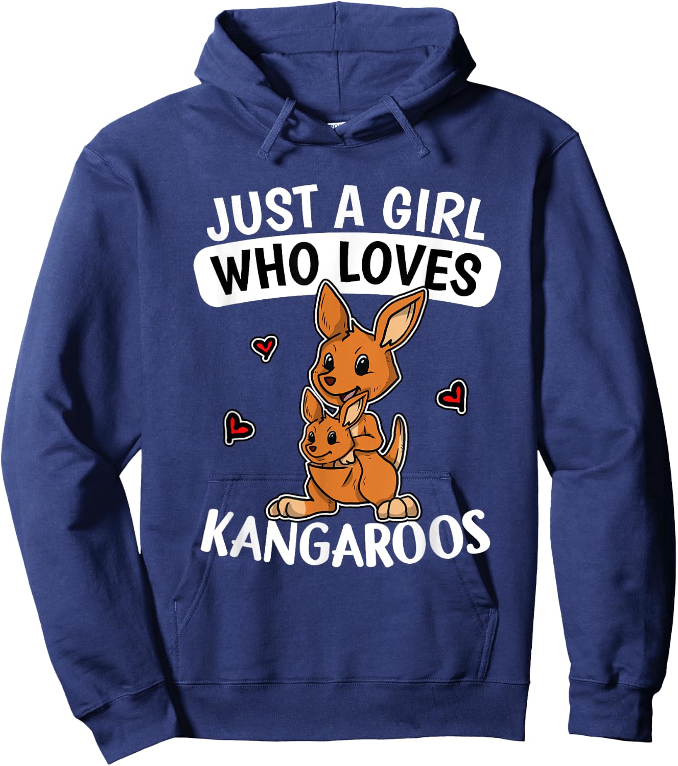 Just A Girl Who Loves Kangaroos Funny Kangaroo Costume Hoodie - Hoodie | Navy