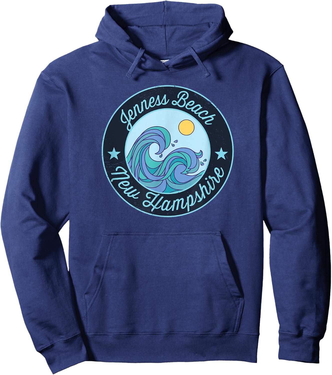 Jenness Beach NH New Hampshire Souvenir Nautical Surfer Grap Women Kids Hoodie - Hoodie | Navy