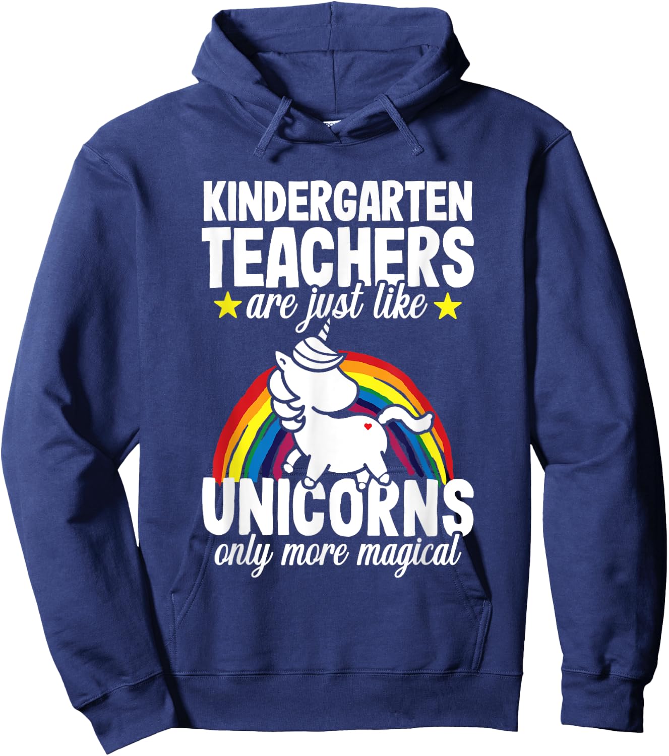 Kindergarten Teacher Unicorns Preschool Appreciation Men Women Hoodie - Hoodie | Navy