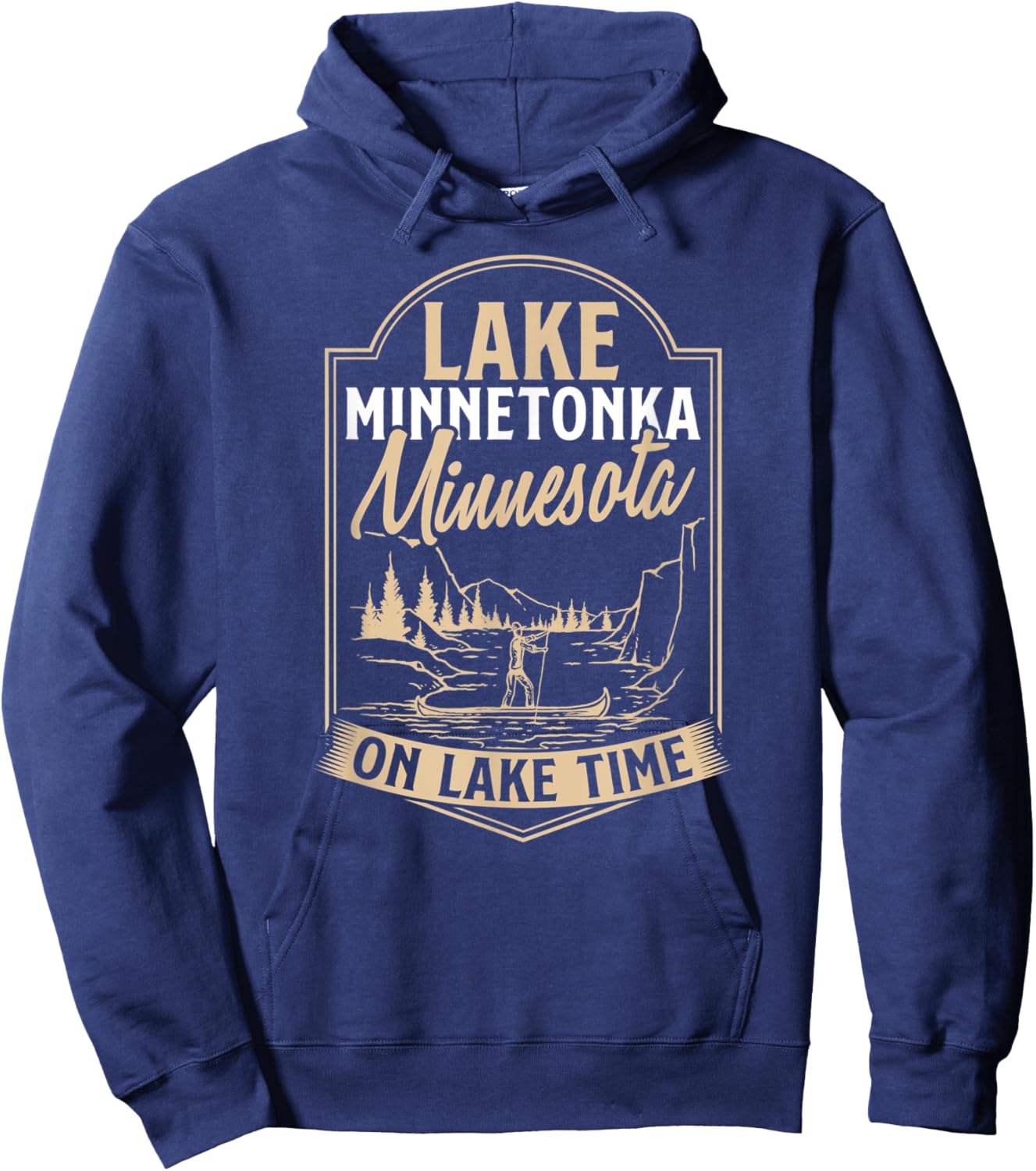 Lake Minnetonka Minnesota On Lake Time Hoodie - Hoodie | Navy
