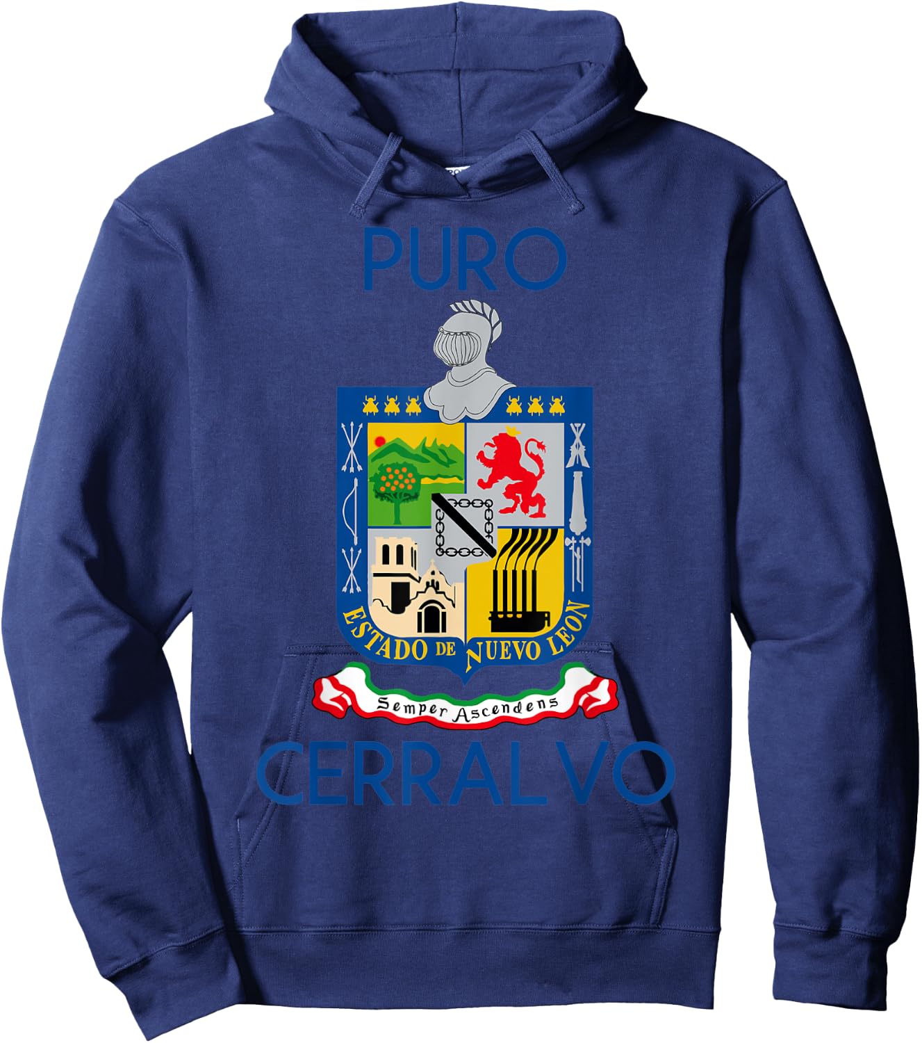 Cerralvo Nuevo Leon Estado De Mexico Escudo Eagle Aguila Hoodie - Hoodie | Navy