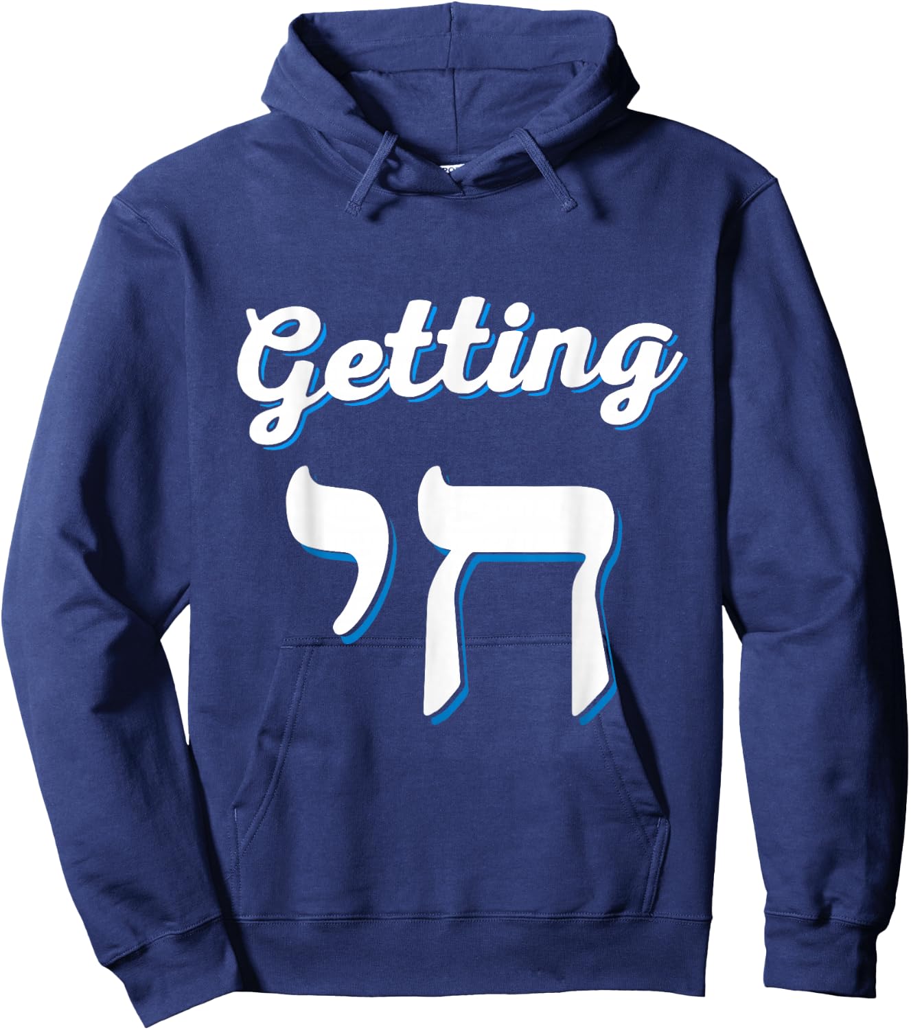 Getting Chai High Funny Jewish Hanukkah Humor Men Women Kids Hoodie - Hoodie | Navy