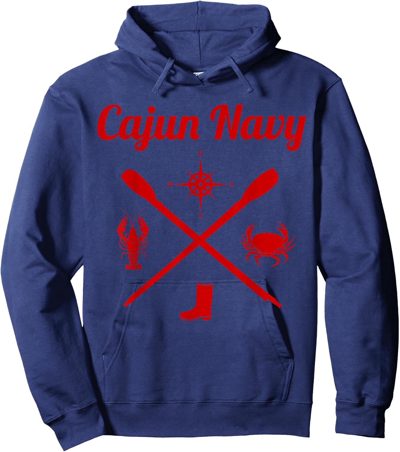 Cajun Navy Paddle Cross Hoodie - Hoodie | Navy