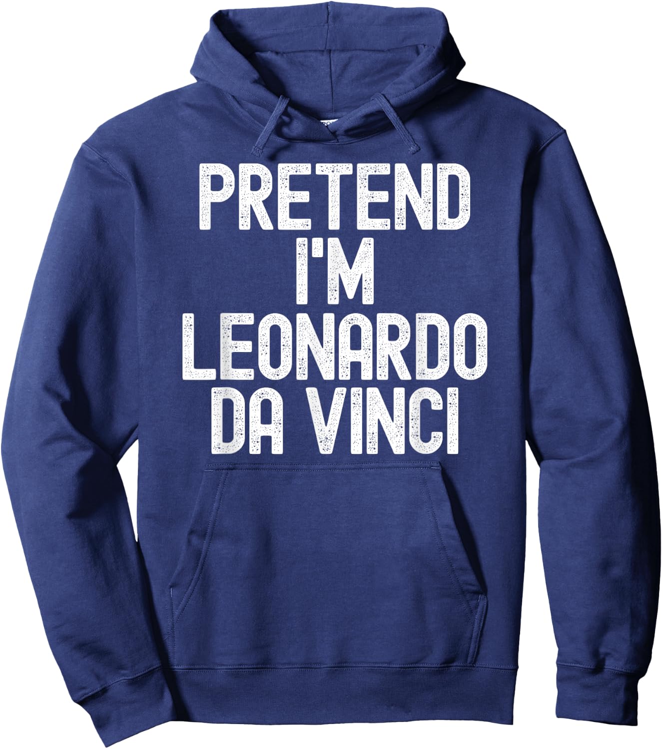 Simple Easy Pretend I'm Leonardo Da Vinci Halloween Costume Hoodie - Hoodie | Navy