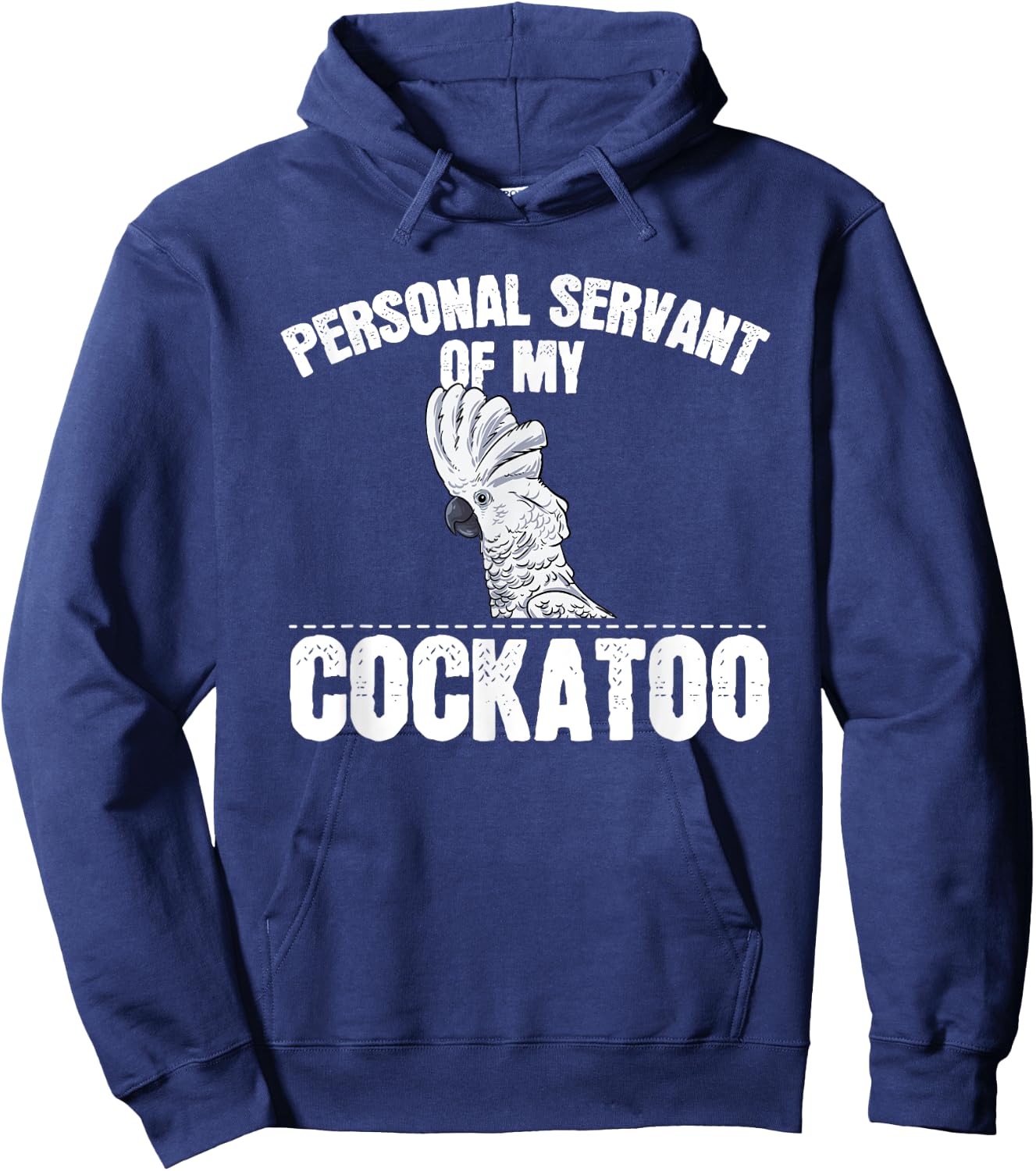 Funny Cockatoo Gift Bird Lovers- Umbrella Cockatoo Hoodie - Hoodie | Navy