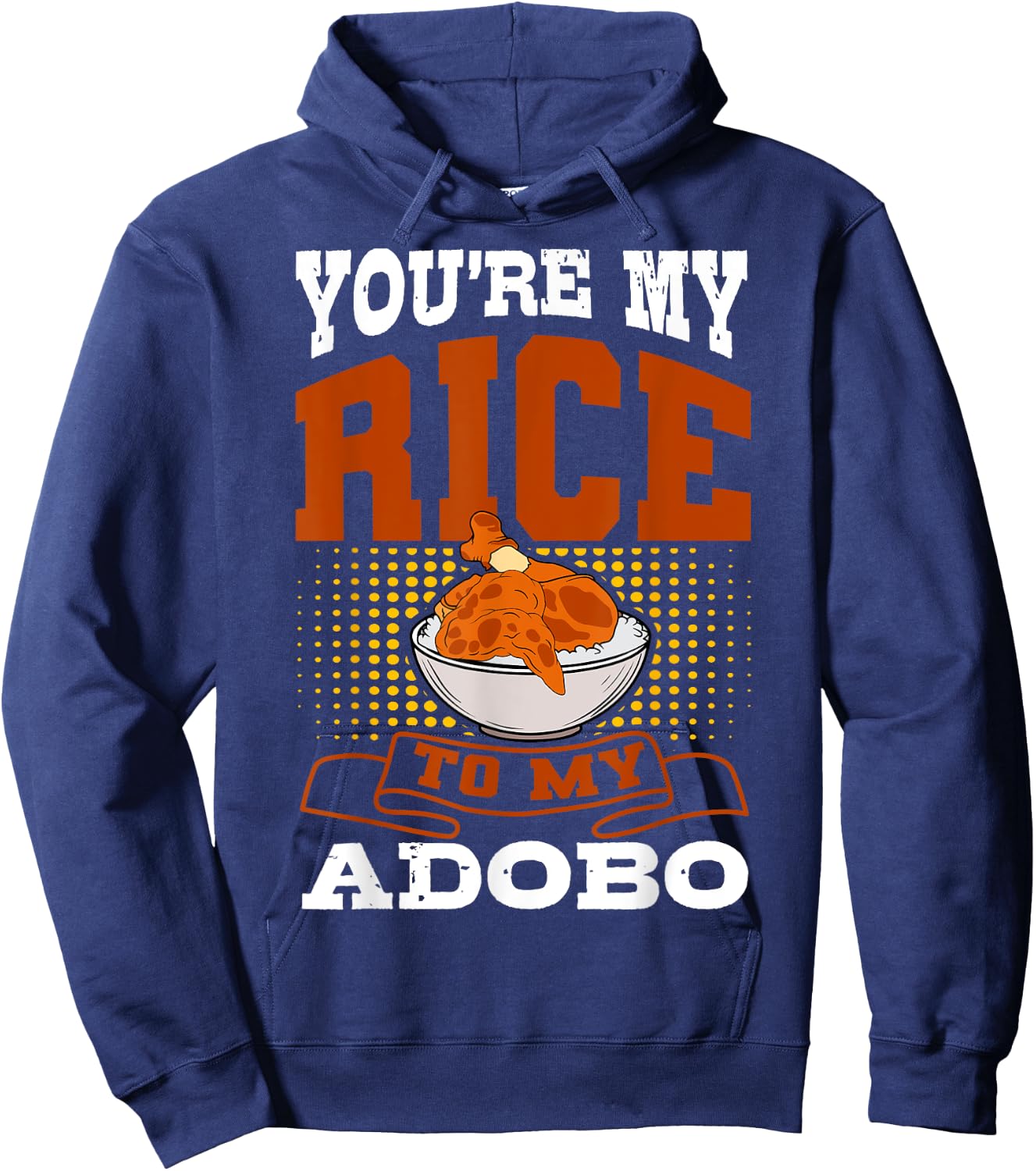 Adobo Chicken Pinoy Rice Cuisine Philippine Flag Hoodie - Hoodie | Navy