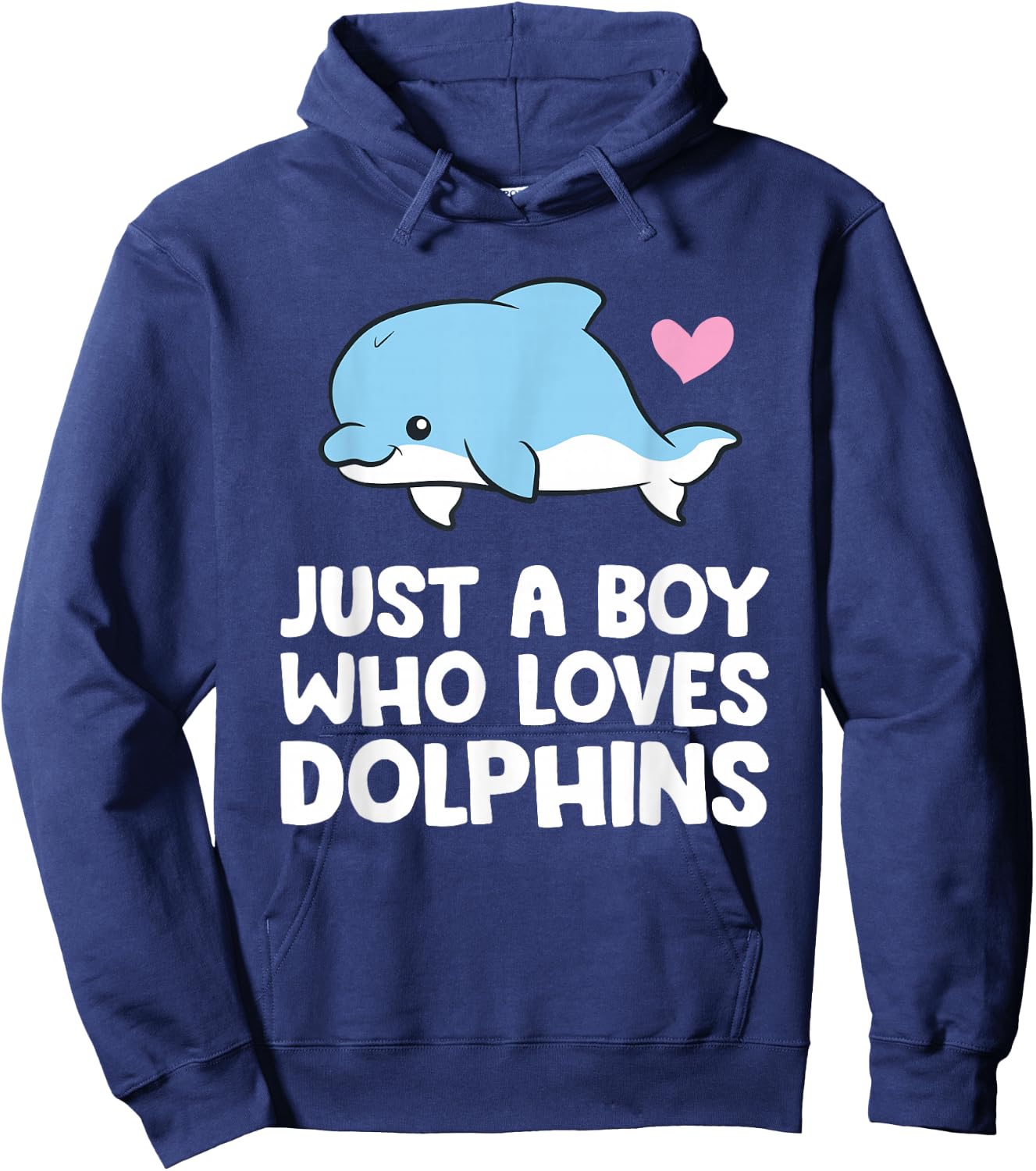 Just a Boy Who Loves Dolphins Hoodie - Hoodie | Navy