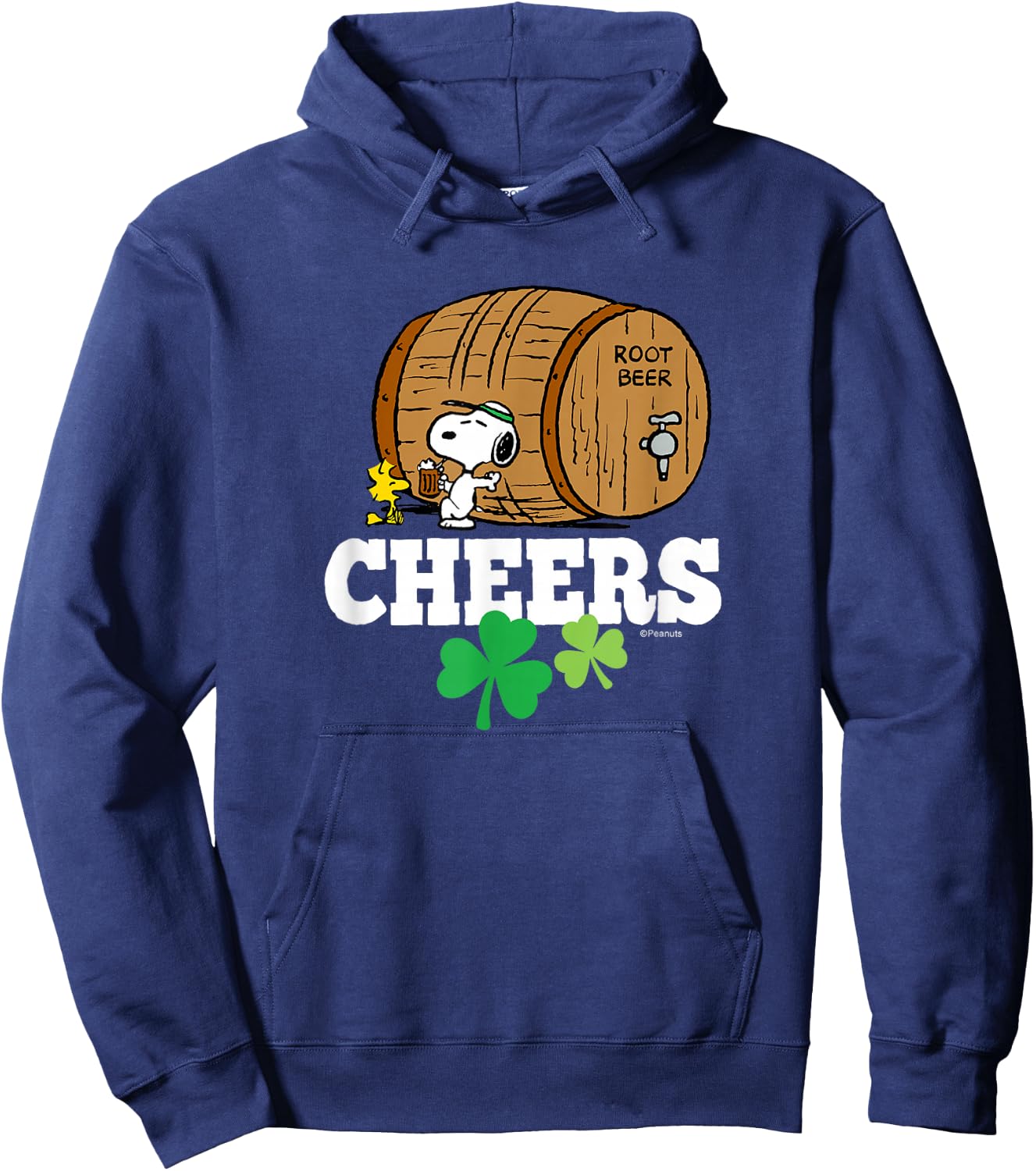 Peanuts - St.Patricks - Cheers To Root Beer Hoodie - Hoodie | Navy