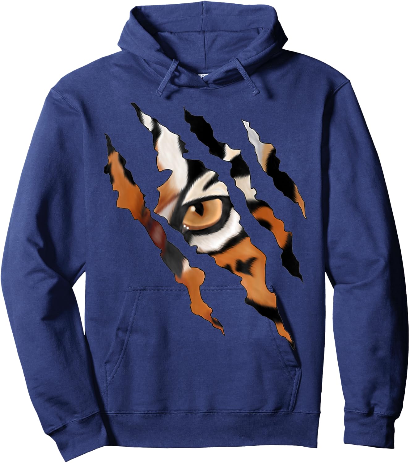 Fearless Tiger Cat Eye Claw Women Girls Kids Hoodie - Hoodie | Navy