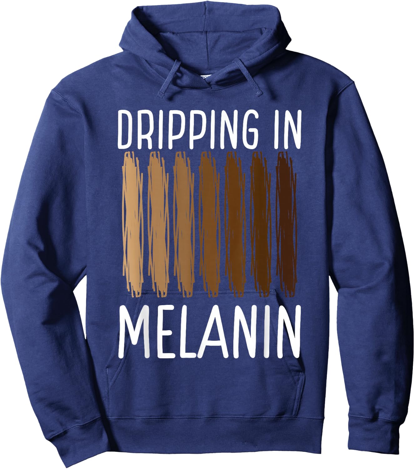 Dripping In Melanin African American Melanin Queen King Hoodie - Hoodie | Navy