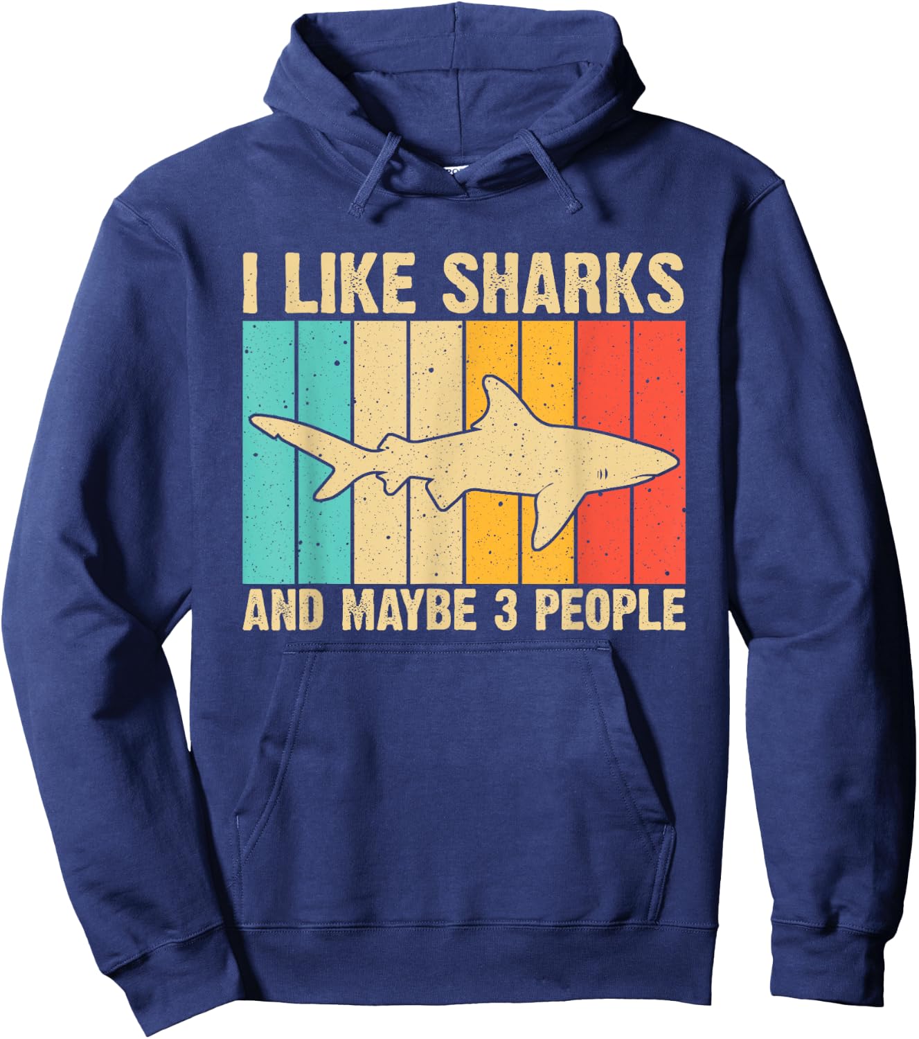 Funny Shark Design For Kids Men Women Animal Shark Stuff Hoodie - Hoodie | Navy