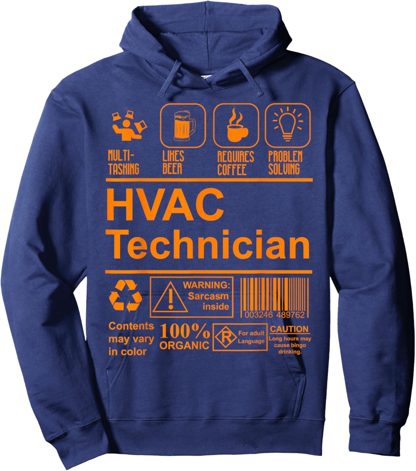 HVAC Technician | Cute Maintenance HVAC Gift Hoodie - Hoodie | Navy