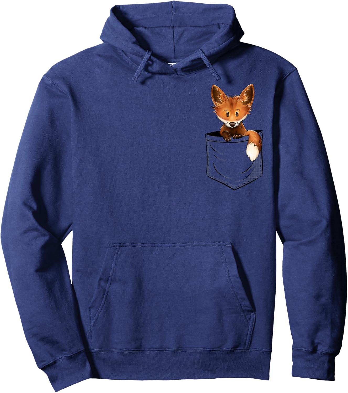 Cute Little Funky Fox In Your Pocket Hoodie - Hoodie | Navy