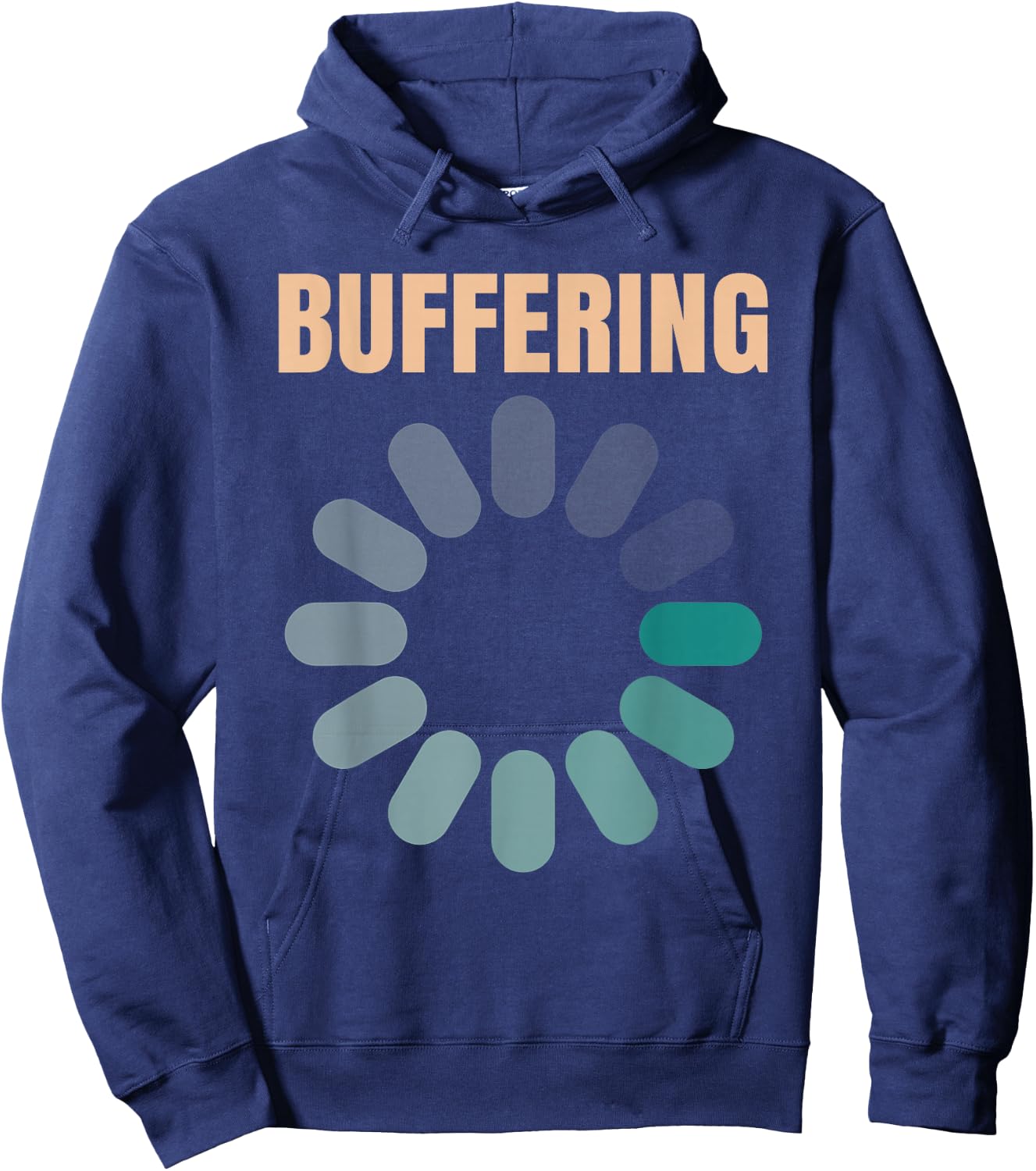 Buffering - Funny spinning computer loading & processing Hoodie - Hoodie | Navy