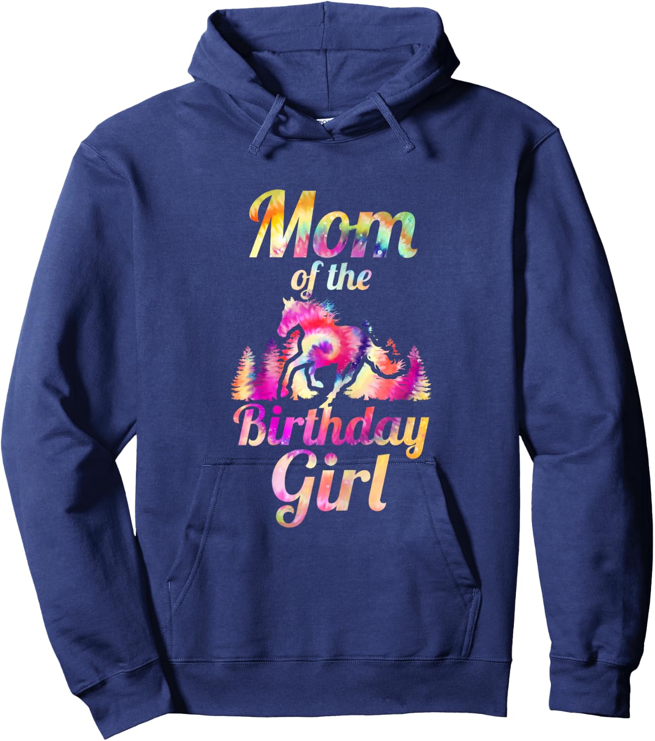 Mum of the Birthday Girl Horse Hoodie - Hoodie | Navy