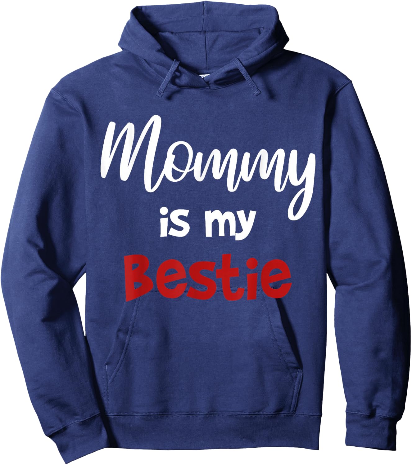 Mommy is my Bestie Cute Baby Girl Outfit Hoodie - Hoodie | Navy