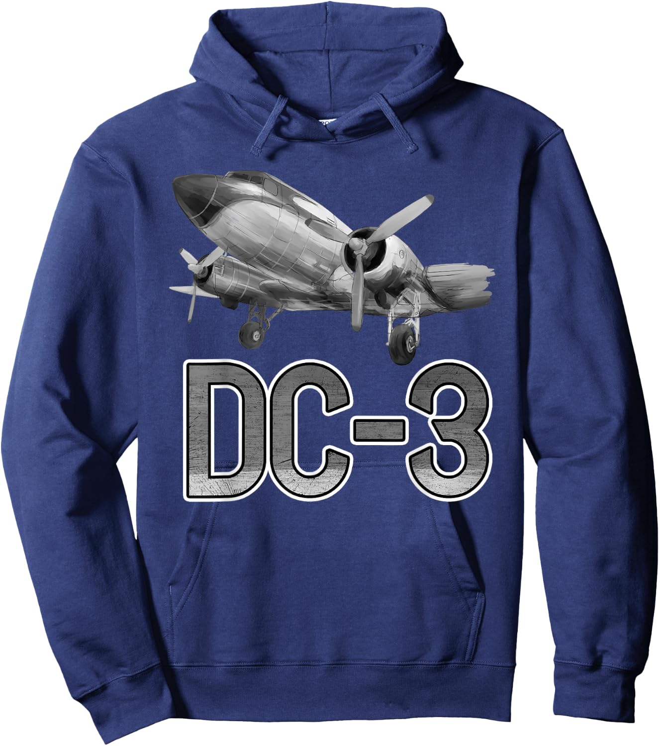Vintage DC-3 Airplane Funny Aircraft Plane Lover Outfit Men Hoodie - Hoodie | Navy