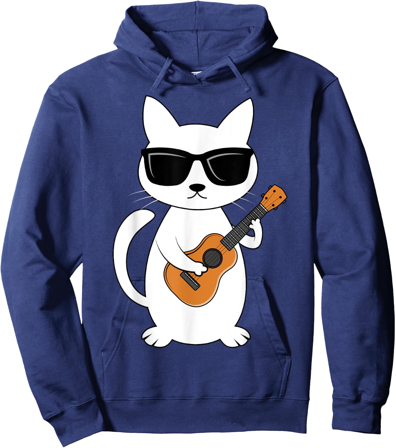 Ukulele Cat Ukulelist String Instrument Hoodie - Hoodie | Navy