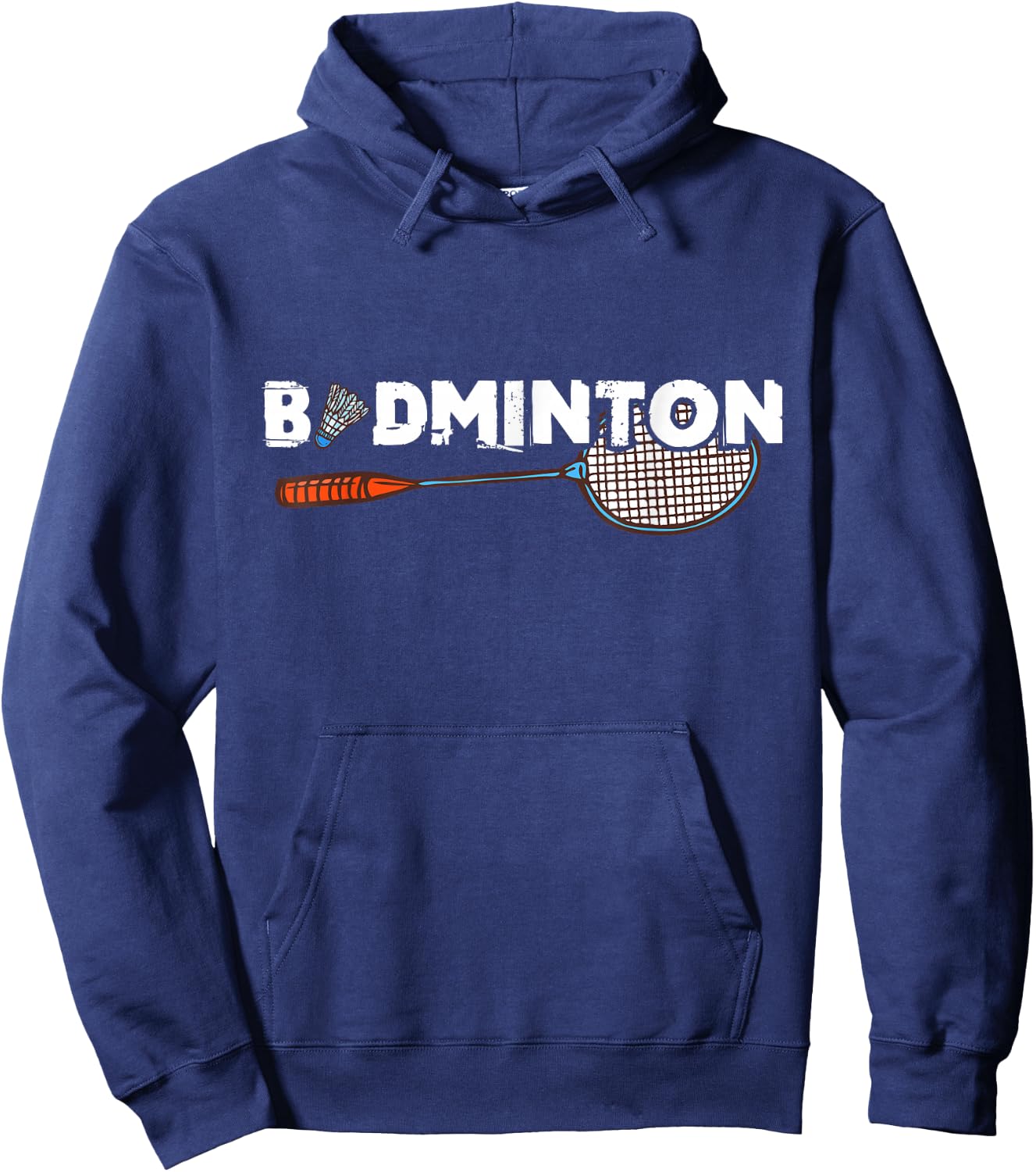 Badminton Gifts with Cute Badminton Racket & Shuttlecock Hoodie - Hoodie | Navy