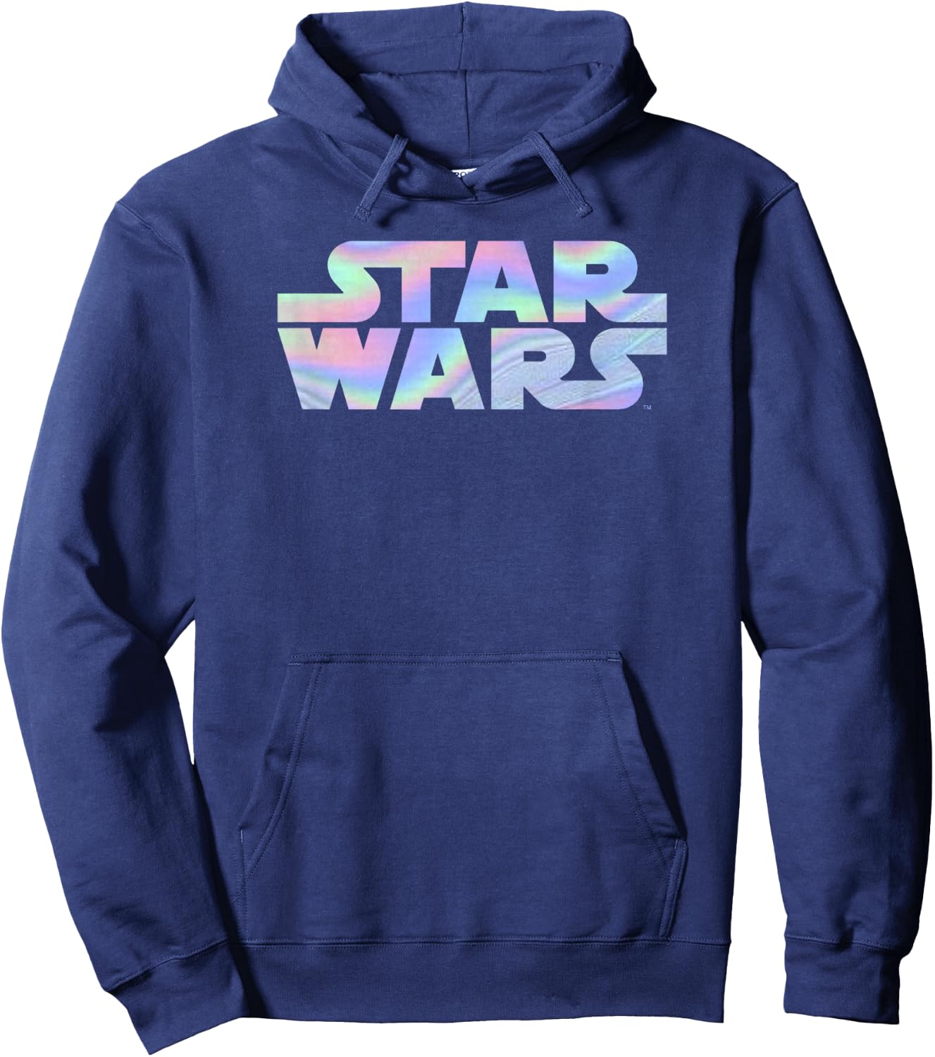 Star Wars Holographic Text Logo Hoodie - Hoodie | Navy