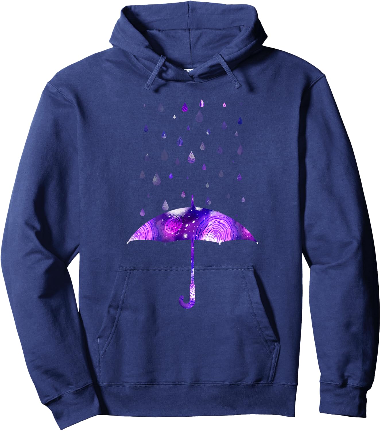 Rain Purple Umbrella For Violet Favorite Color Hoodie - Hoodie | Navy