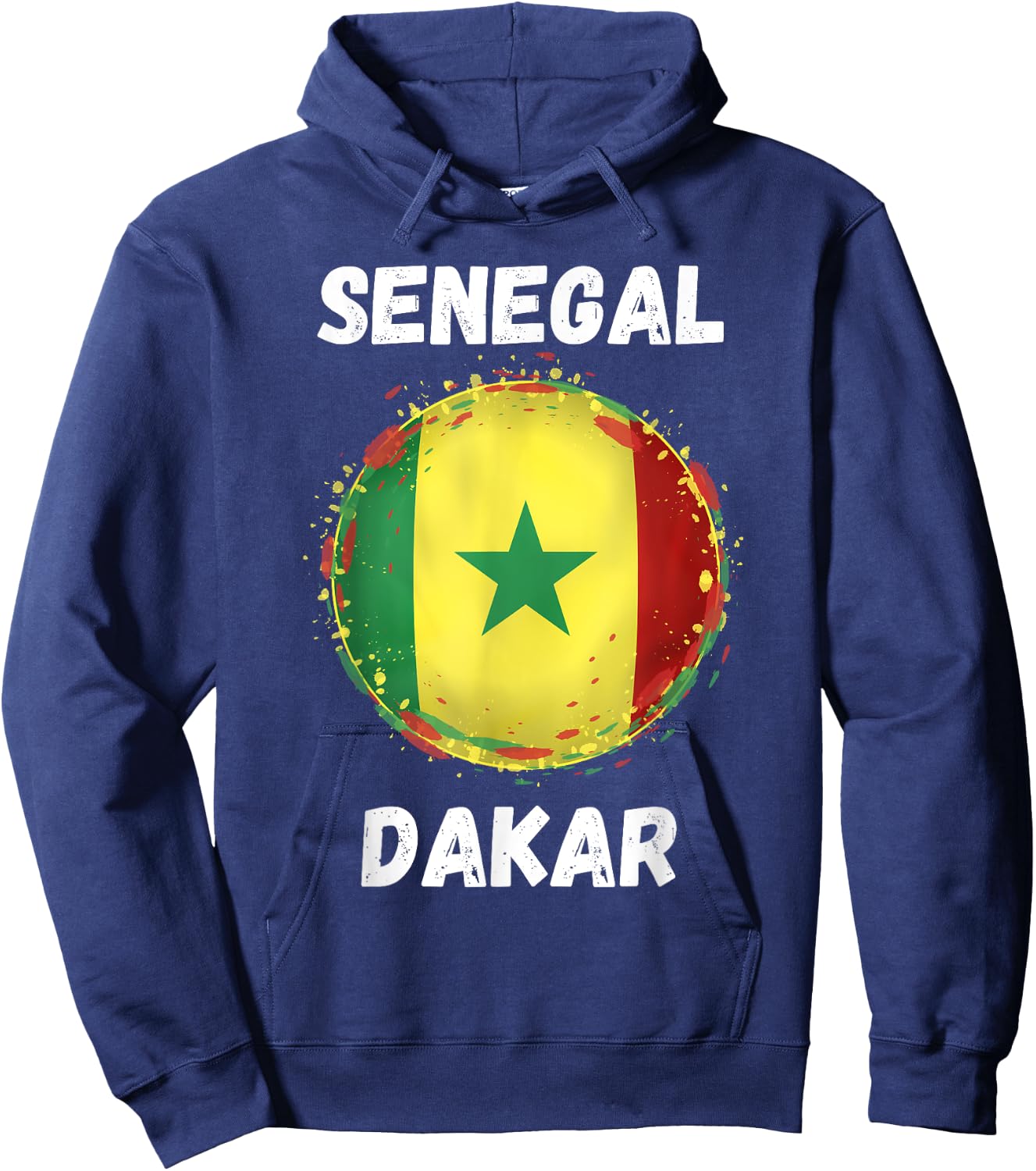 Dakar Senegal Retro Vintage Senegalese Flag Souvenirs Hoodie - Hoodie | Navy