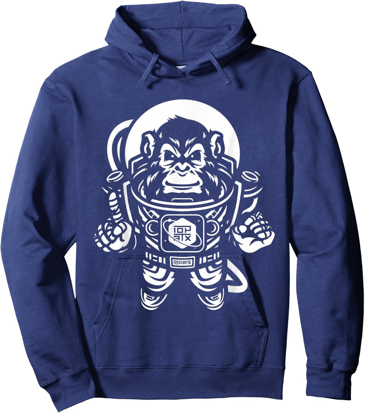 Ape Astronaut in Space - 10th Planet Austin Jiu Jitsu Shirt Hoodie - Hoodie | Navy