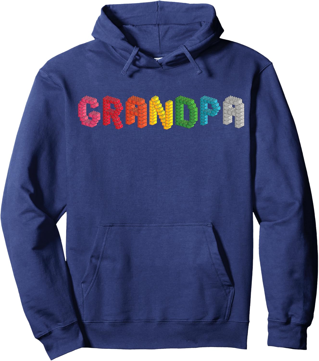 Grandpa Master Builder Building Bricks Blocks Family Set Hoodie - Hoodie | Navy