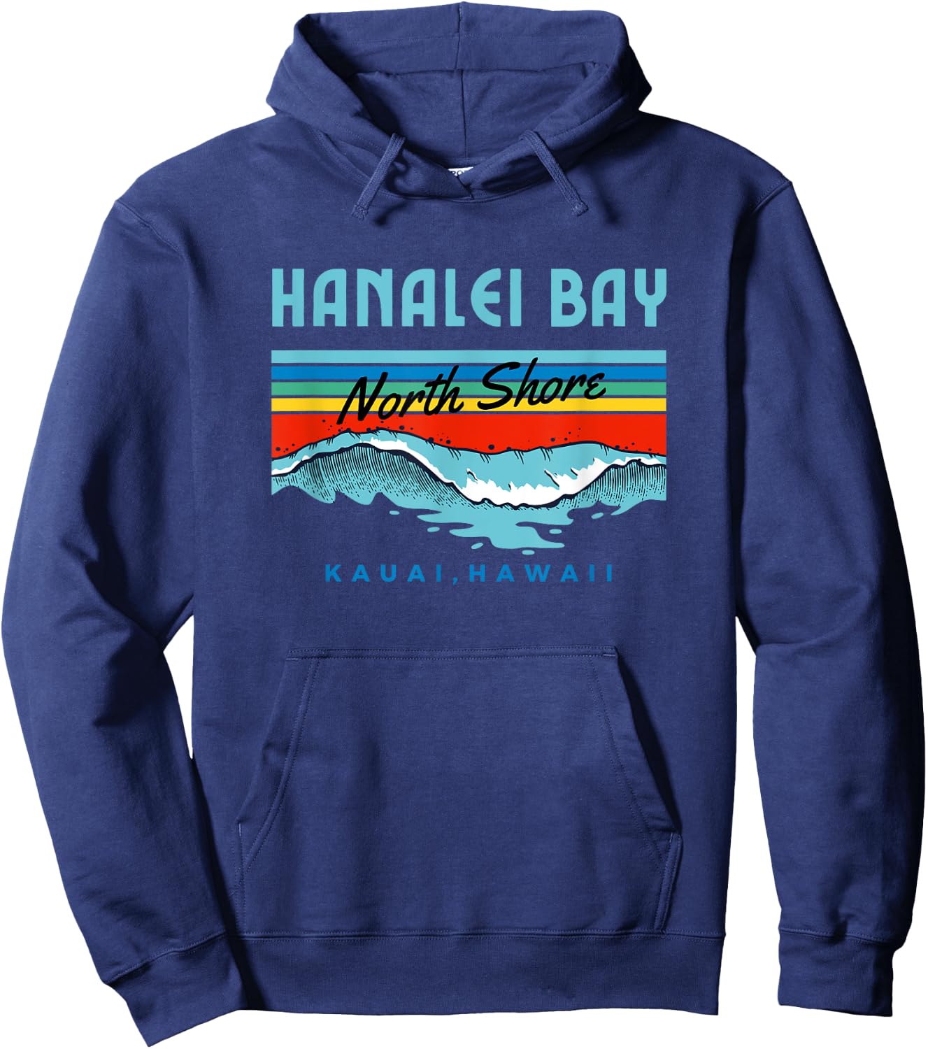 Hanalei Bay Shirt Kauai Hawaii North Shore Hoodie - Hoodie | Navy
