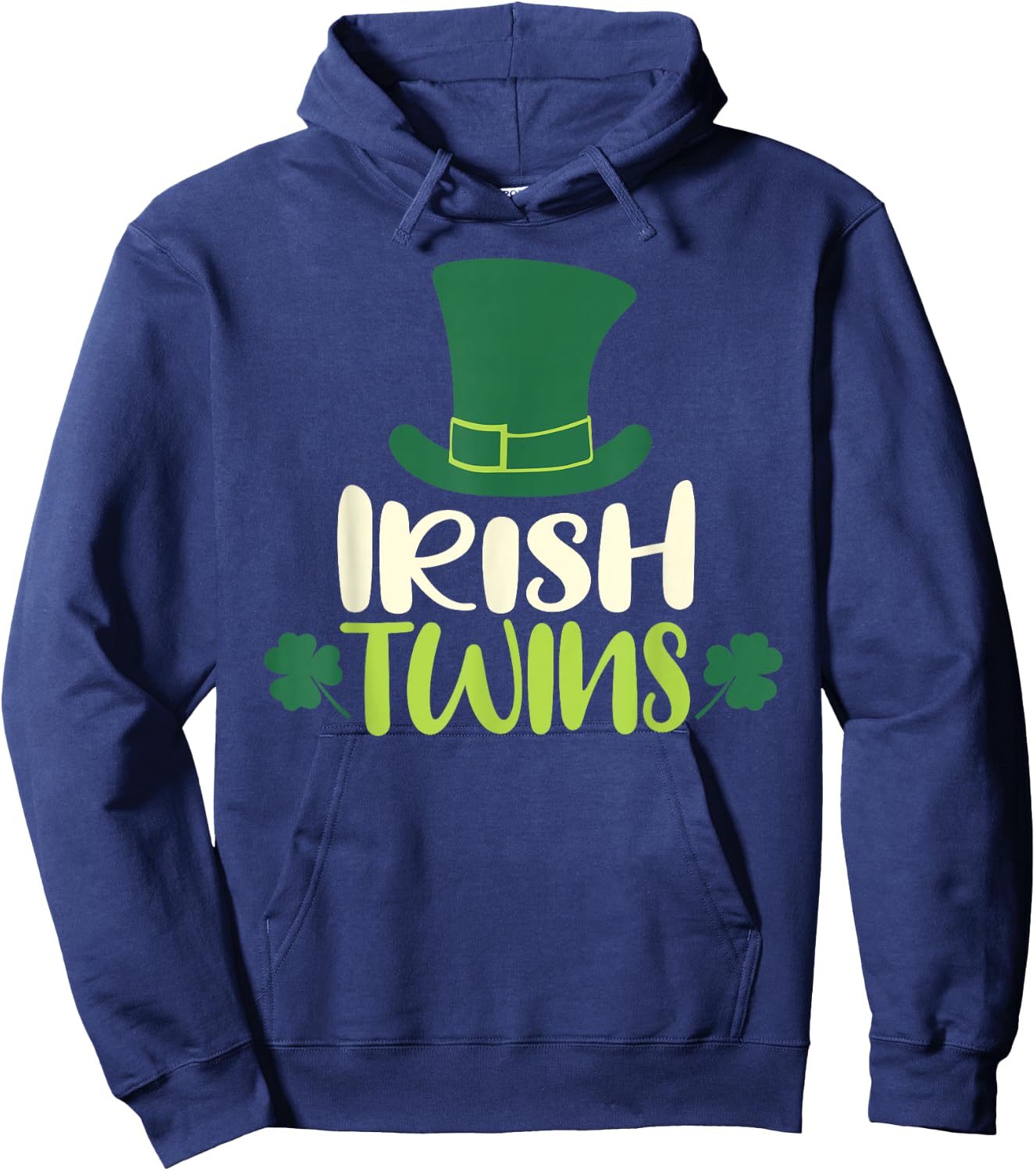 Irish Twins Funny Matching Saint Patricks Day Twins Hoodie - Hoodie | Navy
