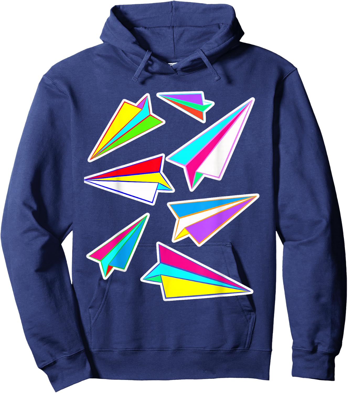 Boys Funny Paper Airplane Pilot Origami Shirt Hoodie - Hoodie | Navy