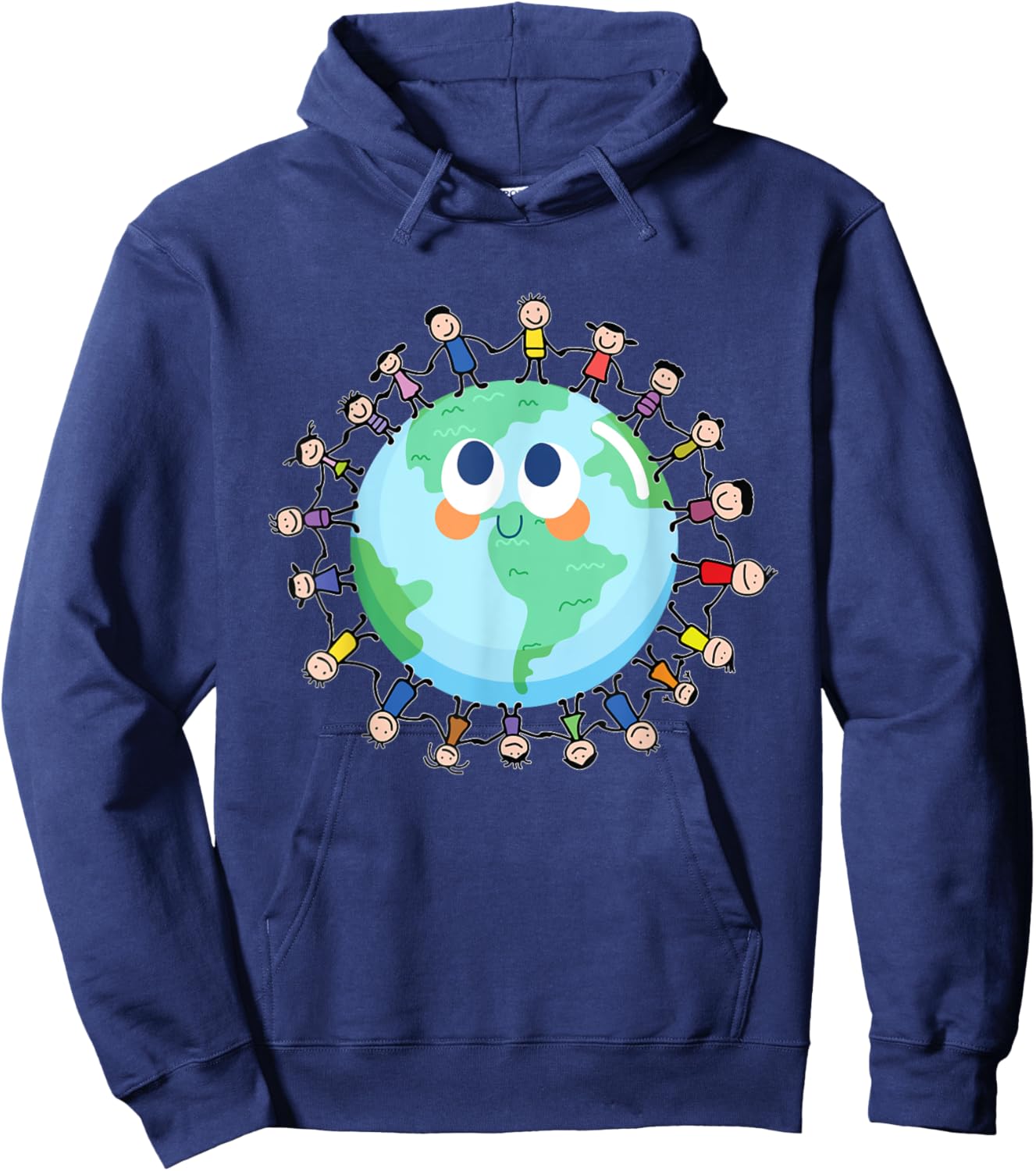 Earth Day Happy Children Around the World - Save The planet Hoodie - Hoodie | Navy