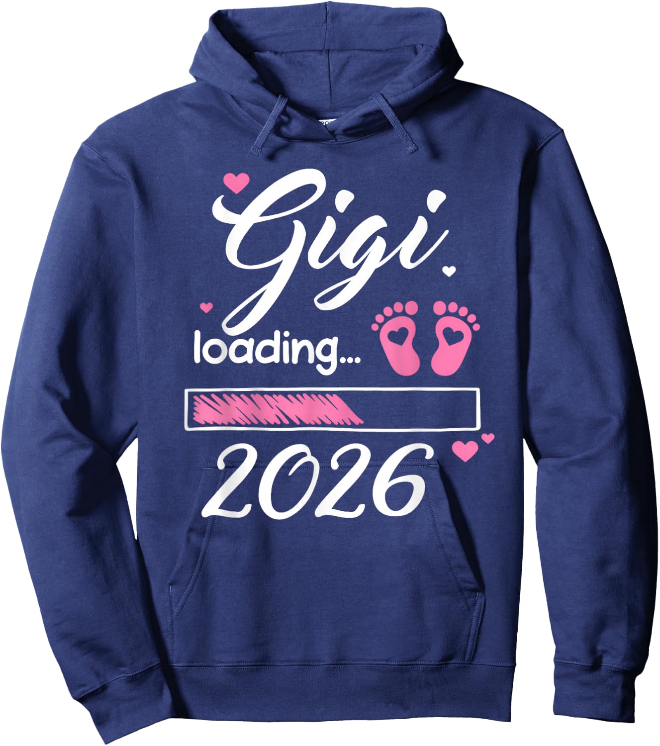 Gigi Loading 2026 New Mom Baby Announcement Mothers Day Hoodie - Hoodie | Navy