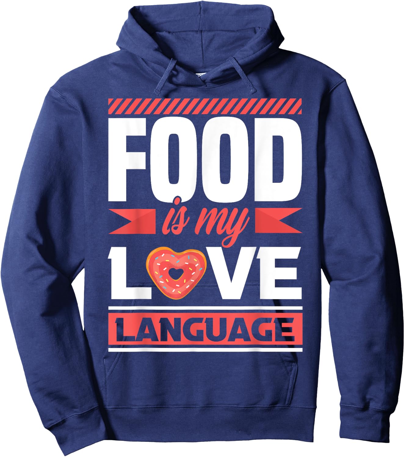 Food is my love language - foodie Hoodie - Hoodie | Navy