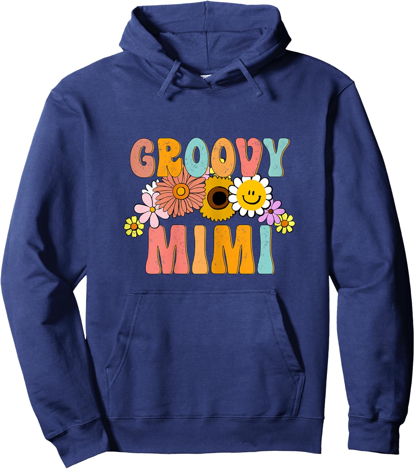 Groovy Mimi Birthday Family Matching Groovy Retro Mimi Hoodie - Hoodie | Navy
