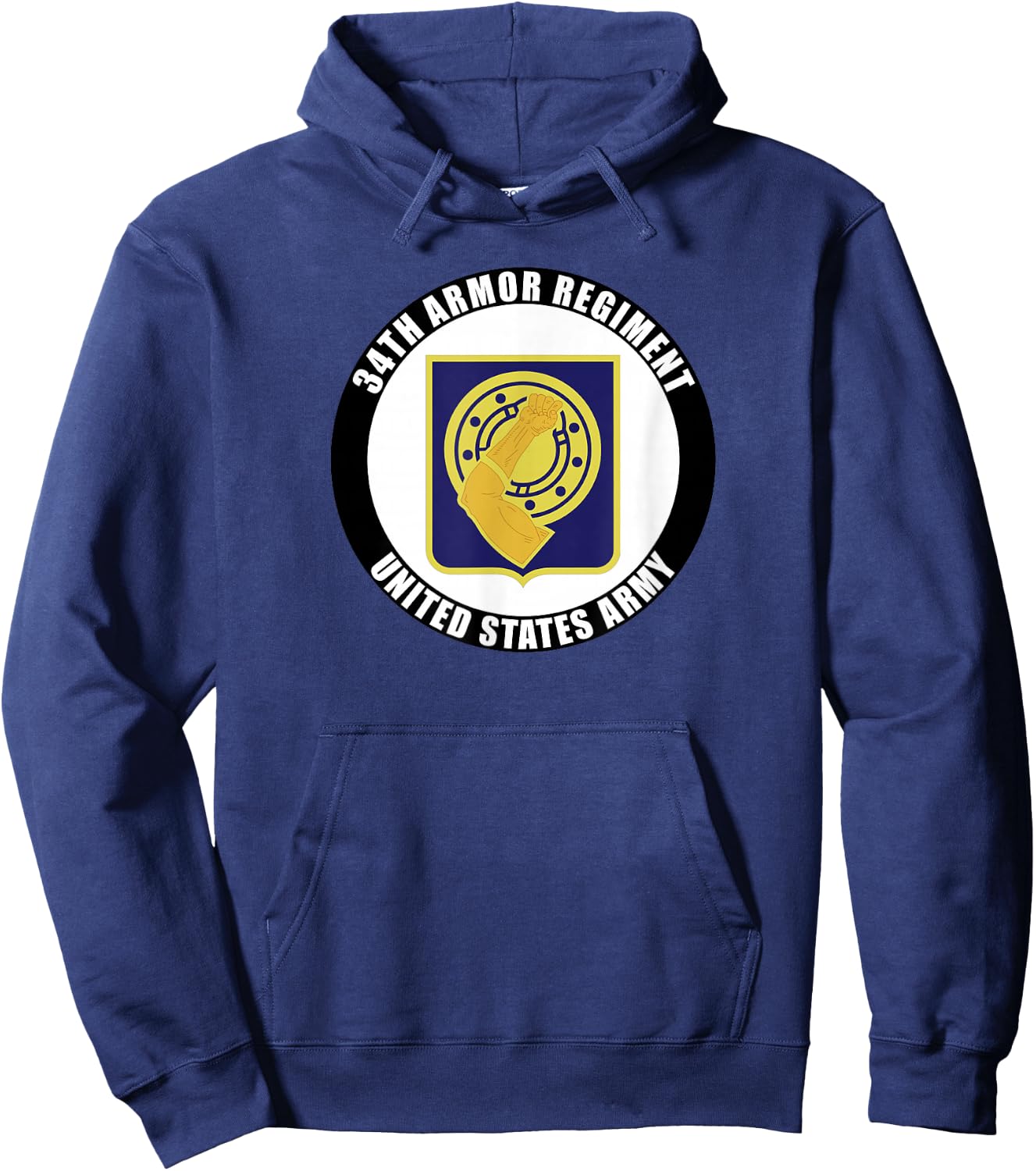 34th Armor Regiment United States Army Veteran Military Hoodie - Hoodie | Navy