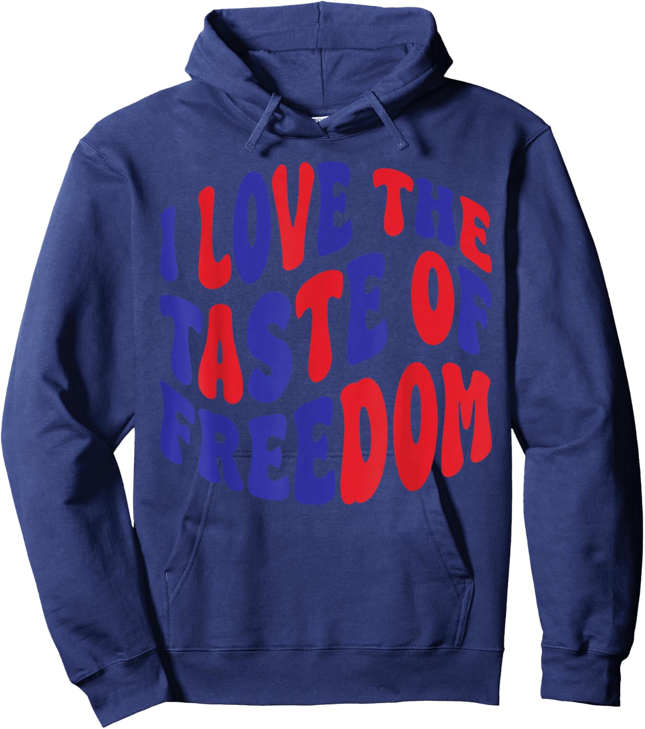 I Love The Taste of Freedom Fun Couples Matching 4th of July Hoodie - Hoodie | Navy