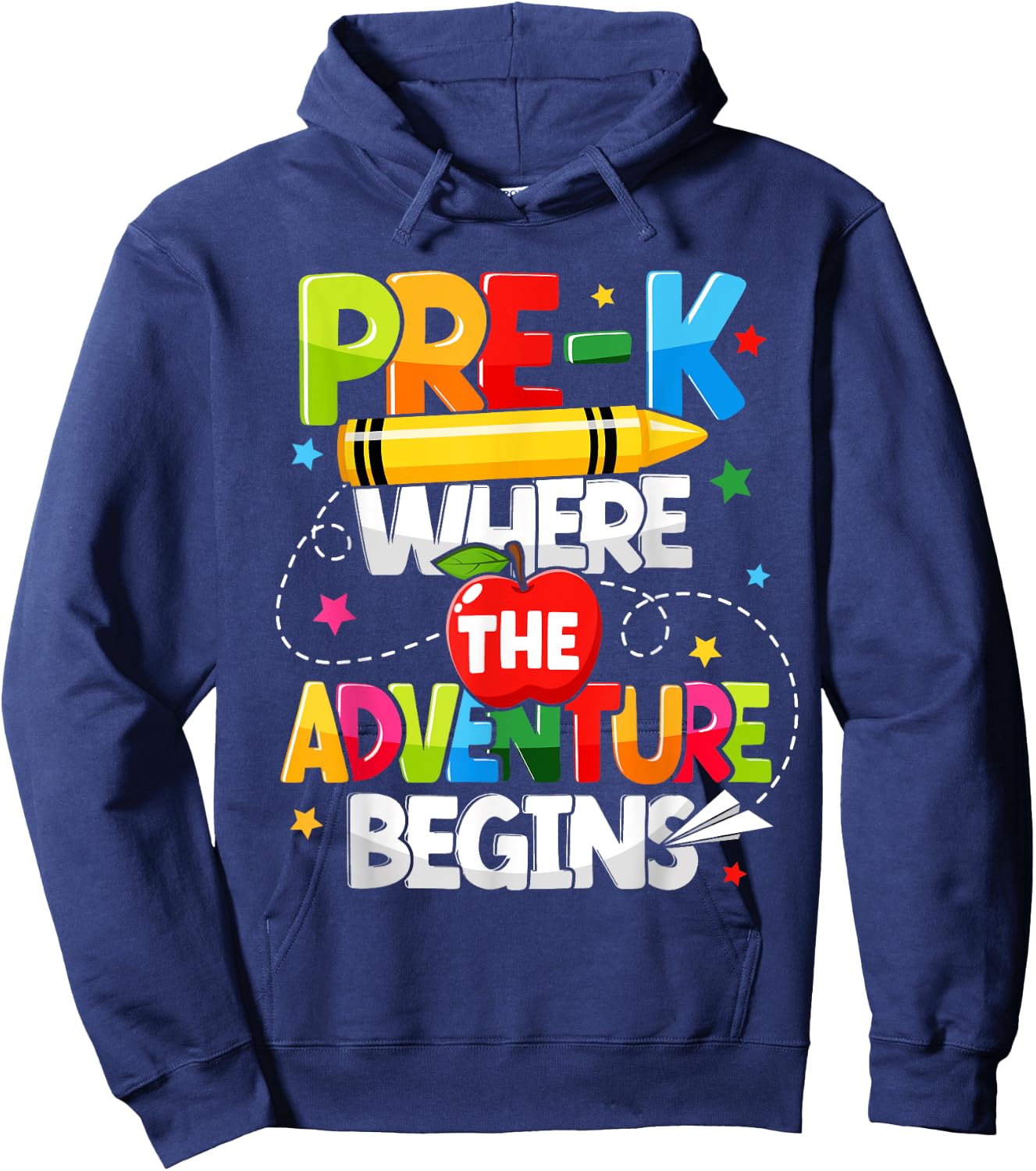 Pre-K Where The Adventure Begins Back To School Teacher Men Women Girls Kids Hoodie - Hoodie | Navy