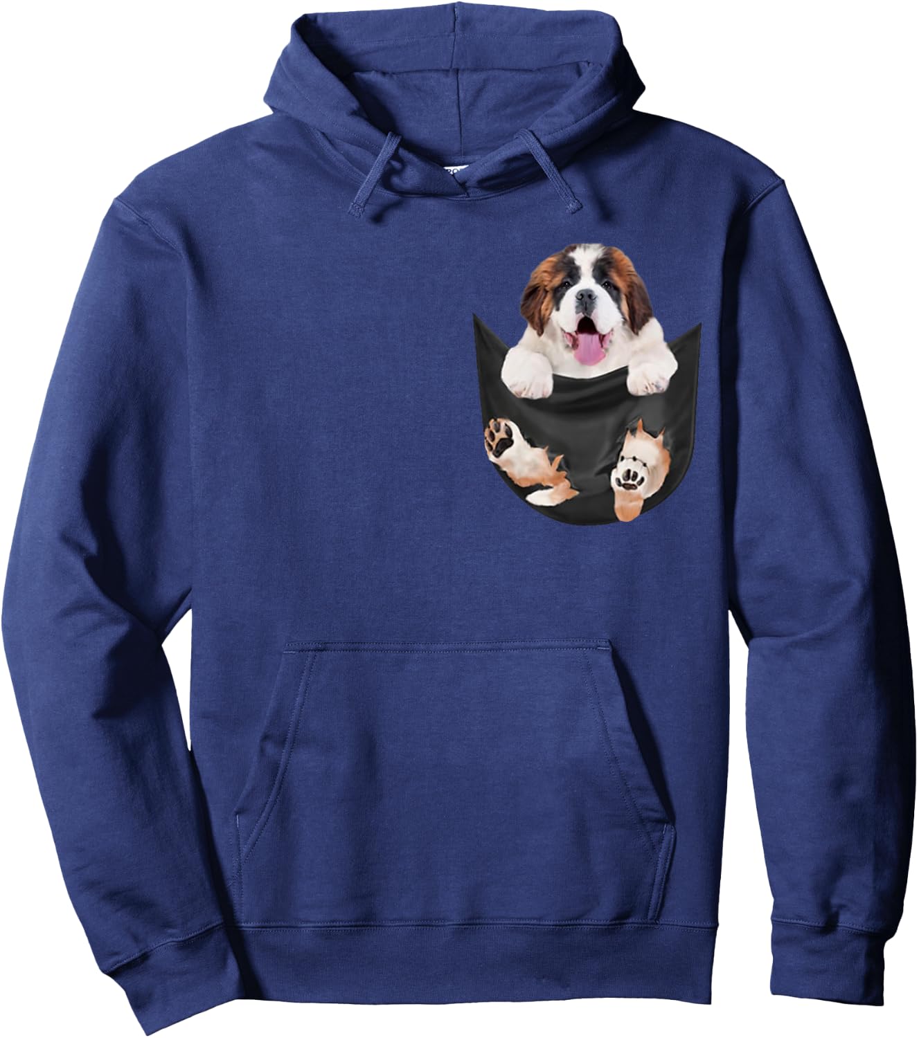 Funny Saint Bernard in Your Pocket for St. Bernard Lovers Hoodie - Hoodie | Navy