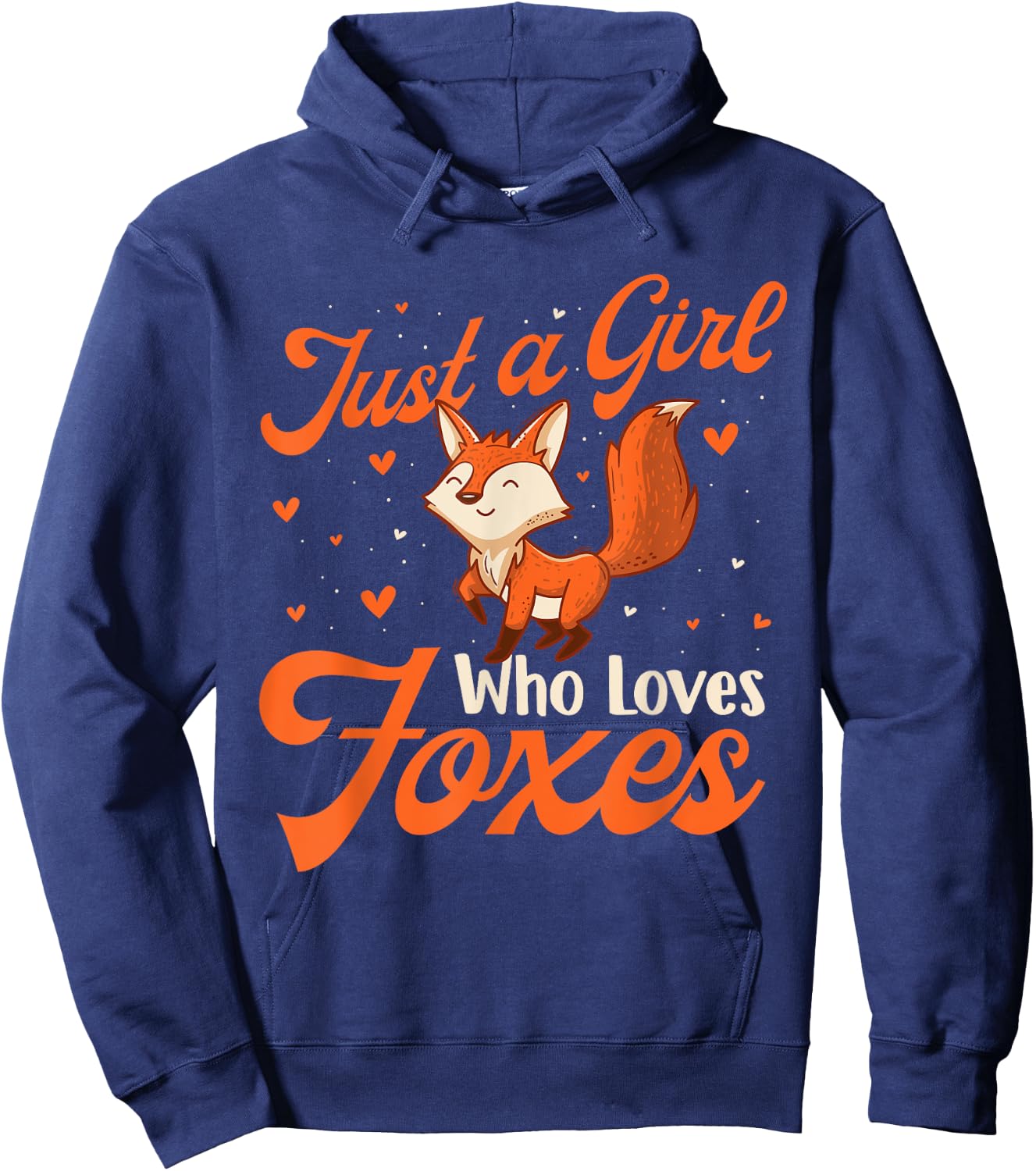 Just A Girl Who Loves Foxes - Fox Lover Zookeeper Hoodie - Hoodie | Navy