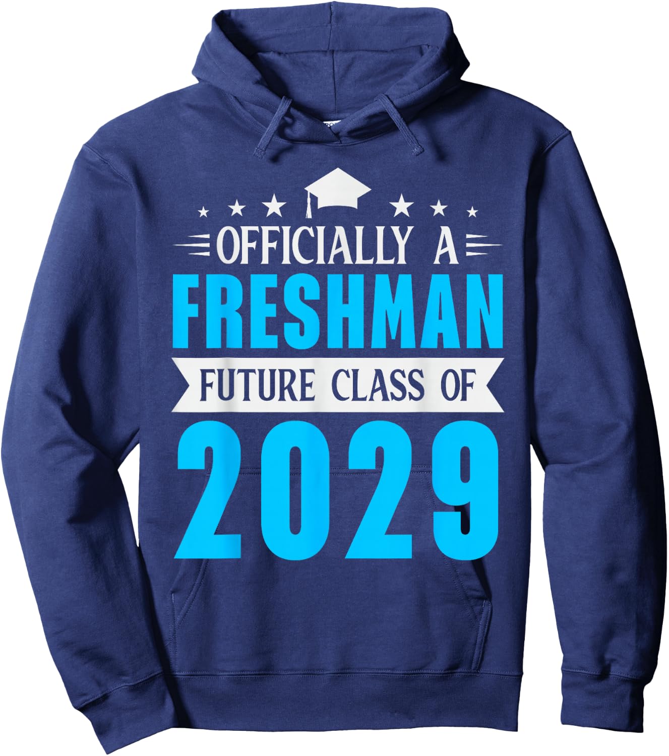 Officially A Freshman Class of 2029 High School Student Teen Hoodie - Hoodie | Navy
