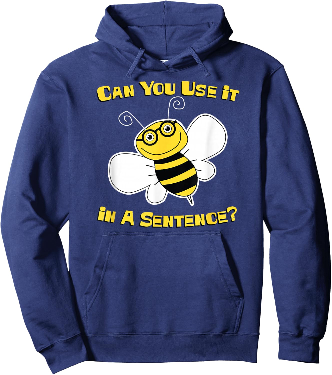 Cute Spelling Bee T Shirt for Competitive Word Loving Kids Hoodie - Hoodie | Navy