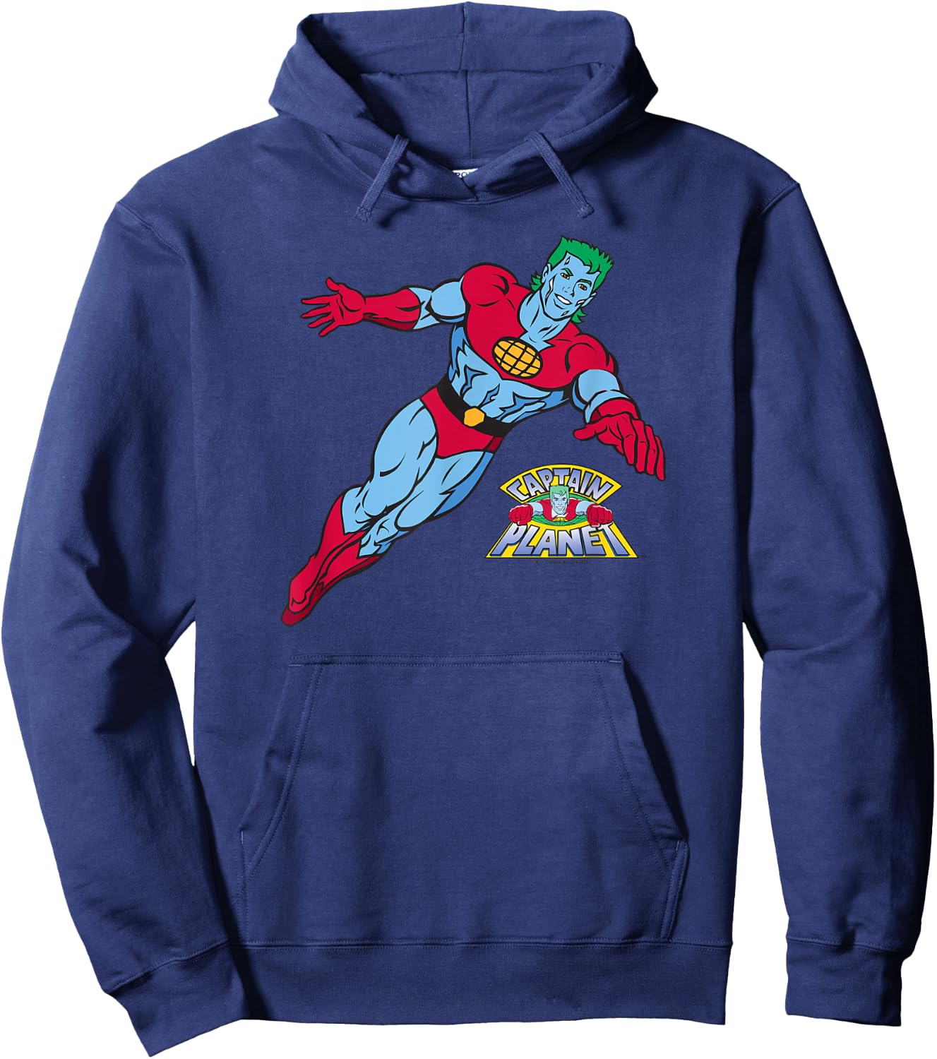 Captain Planet Flying by Hoodie - Hoodie | Navy