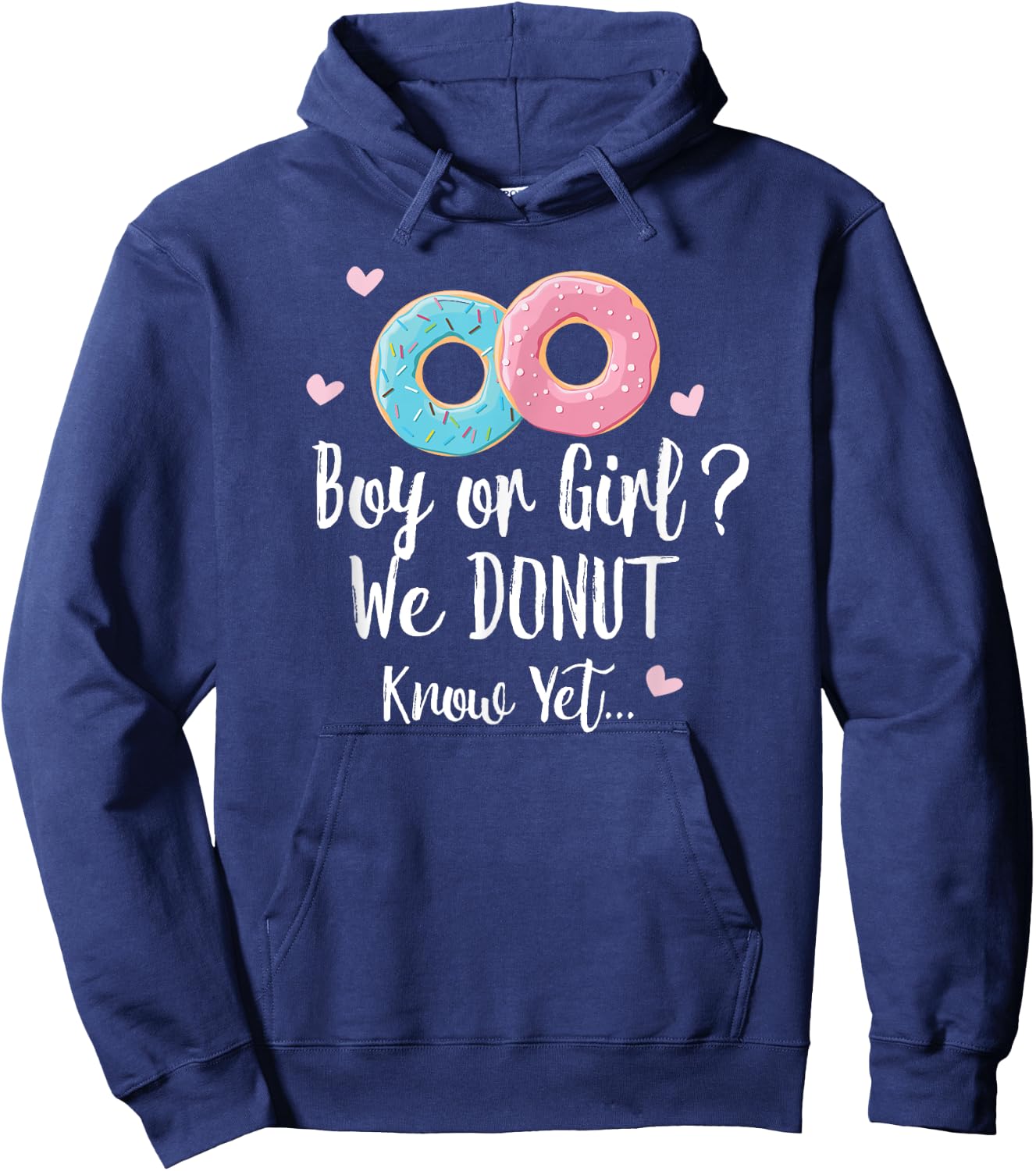 Boy or Girl We Donut Know - Gender Reveal Gift Hoodie - Hoodie | Navy