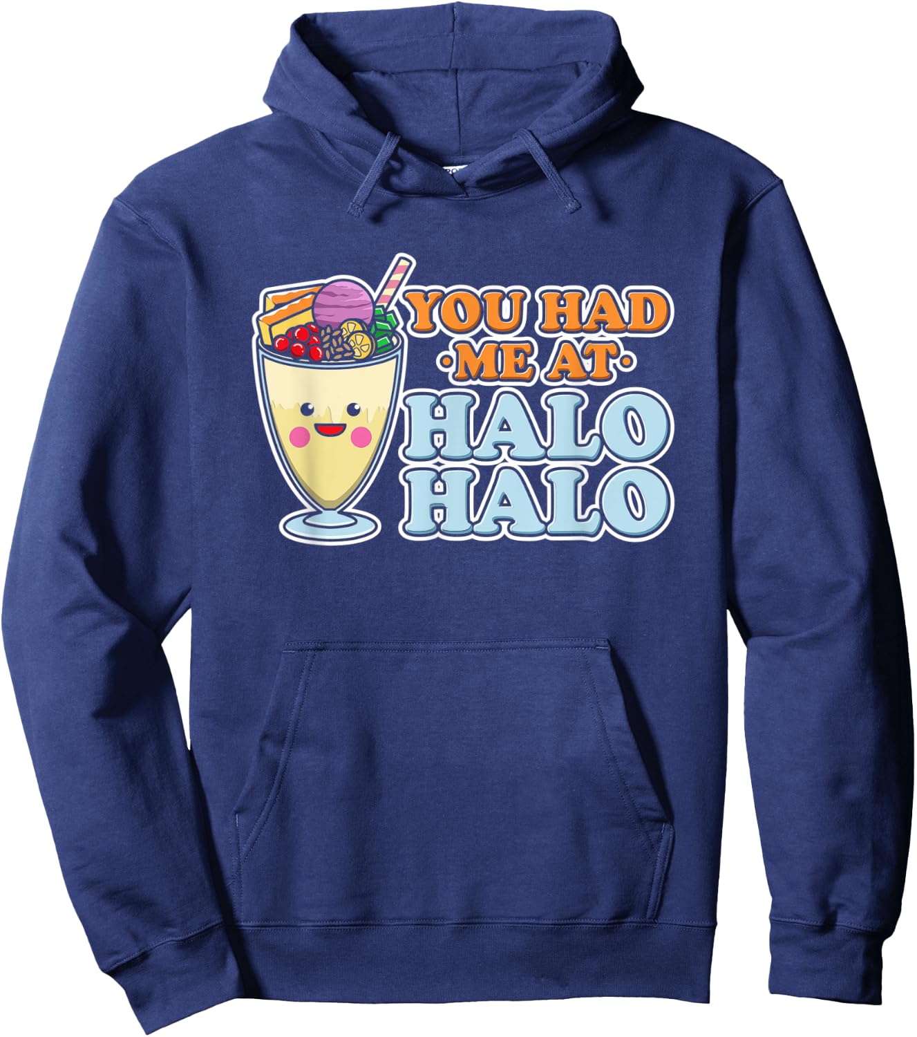 halo halo filipino ice shaver / Philippines Tagalog dessert Hoodie - Hoodie | Navy