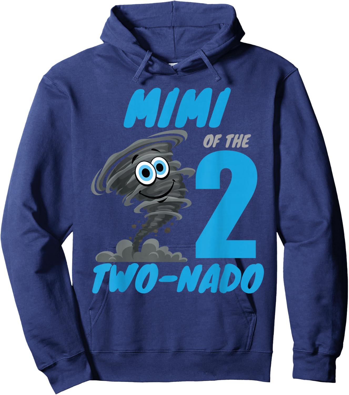 Mimi of The Two-Nado Storm TorNado 2nd Two Birthday Boy Hoodie - Hoodie | Navy