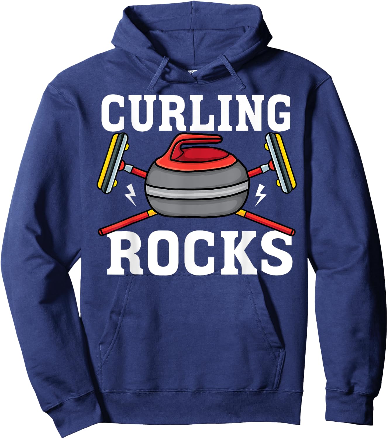 Curling rocks Broom curler Winter ice Sports lover Curling Hoodie - Hoodie | Navy