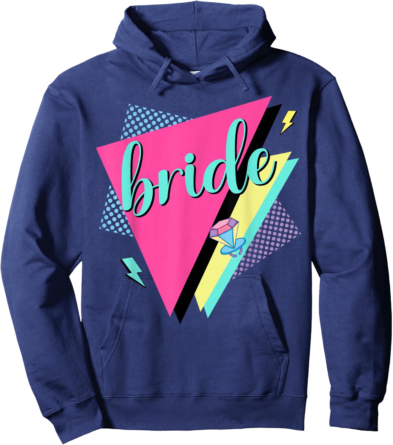 90s Bride Bridesmaid Retro 90s Bachelorette Party Hoodie - Hoodie | Navy