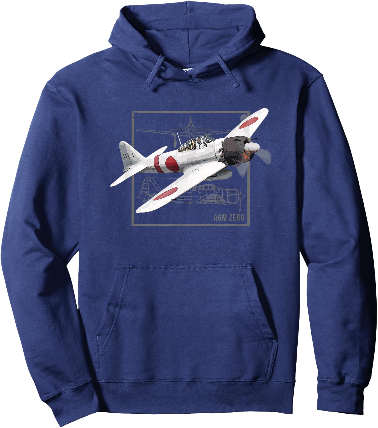 A6M Zero Fighter Japan WW2 Fighter Plane Hoodie - Hoodie | Navy