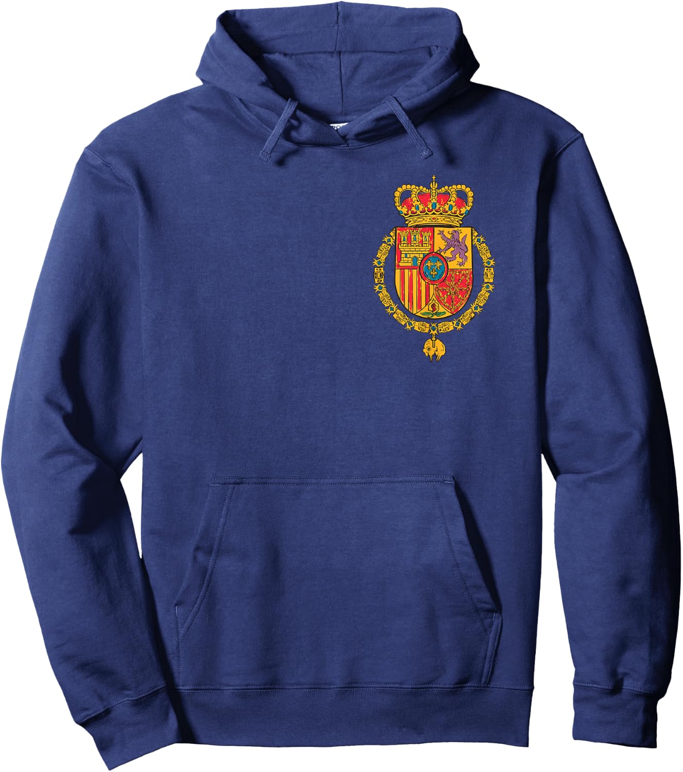 Spain Royal Shield Small Patria Country Support Sport Hoodie - Hoodie | Navy